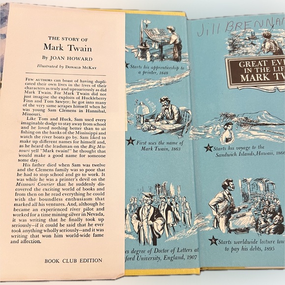 1954 Classics Lot of 3 The Story Of Mark Twain Clara Barton John J Audubon GUC - Picture 16 of 16